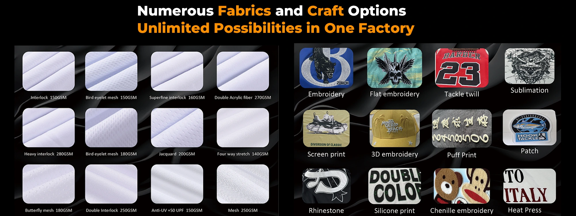 Banner1-All Fabrics. All Techniques. One Factory. Unlimited Possibilities.-ForestDeer Sport- China Custom Sublimation Sportswear Suppliers Manufacturers Factory