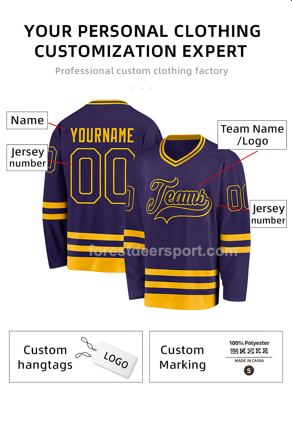 Custom Sublimated Ice Hockey Jerseys Manufacturers - 图片 6
