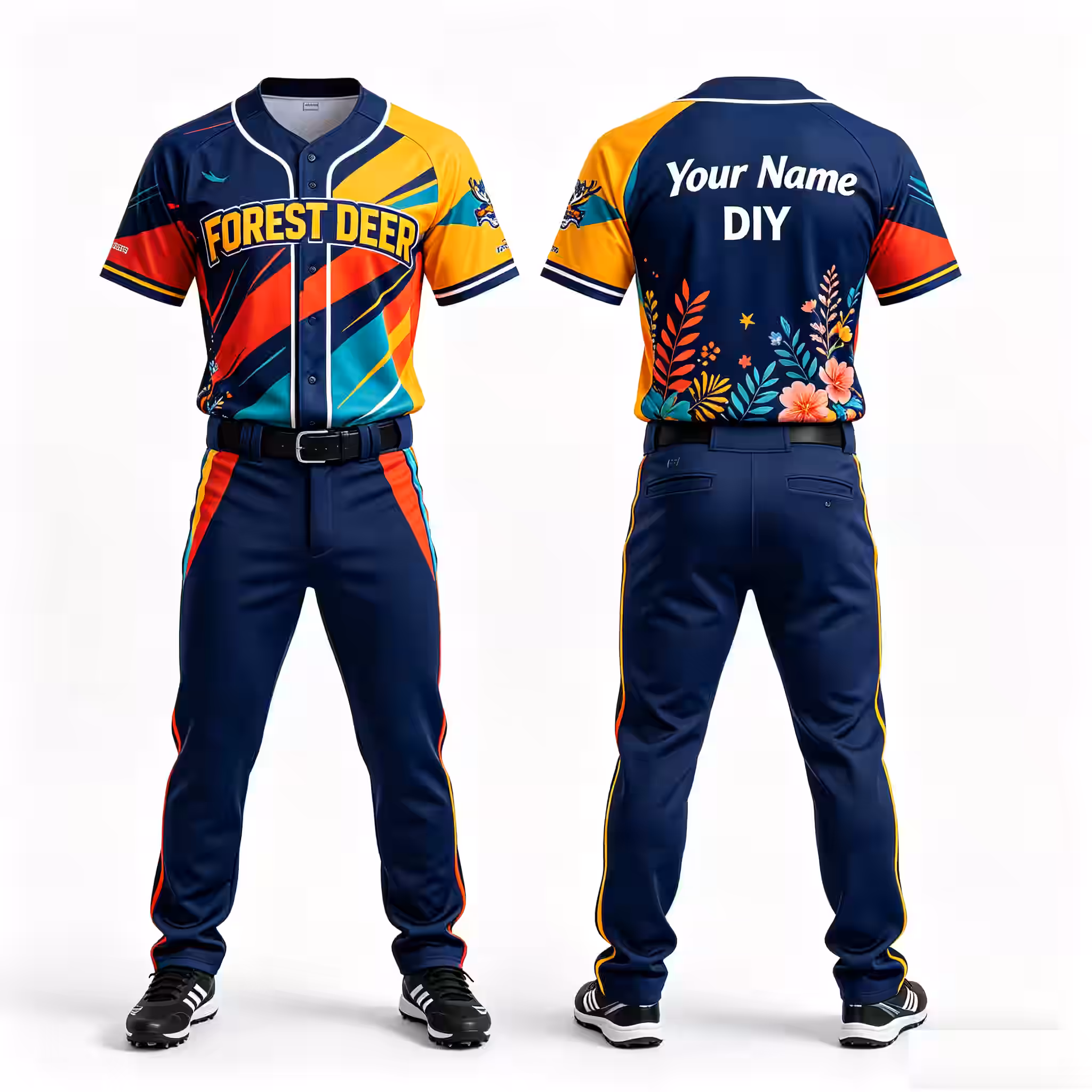Full Dye Sublimated Baseball Uniform Jersey & Pants