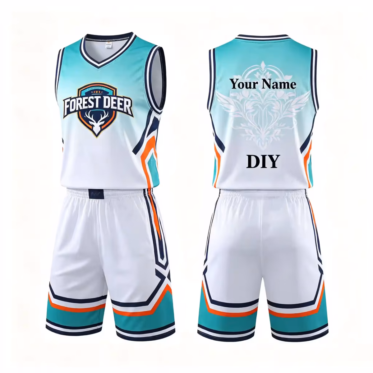 Sulimated Custom Basketball Uniform Jersey Short- Forest Deer